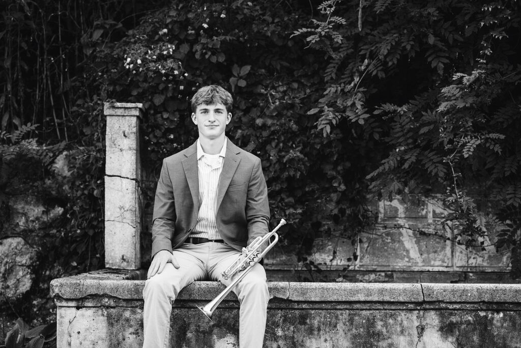 senior guy with trumpet