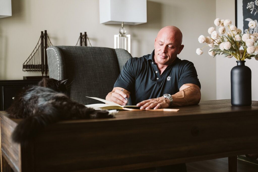 editorial portrait of man working