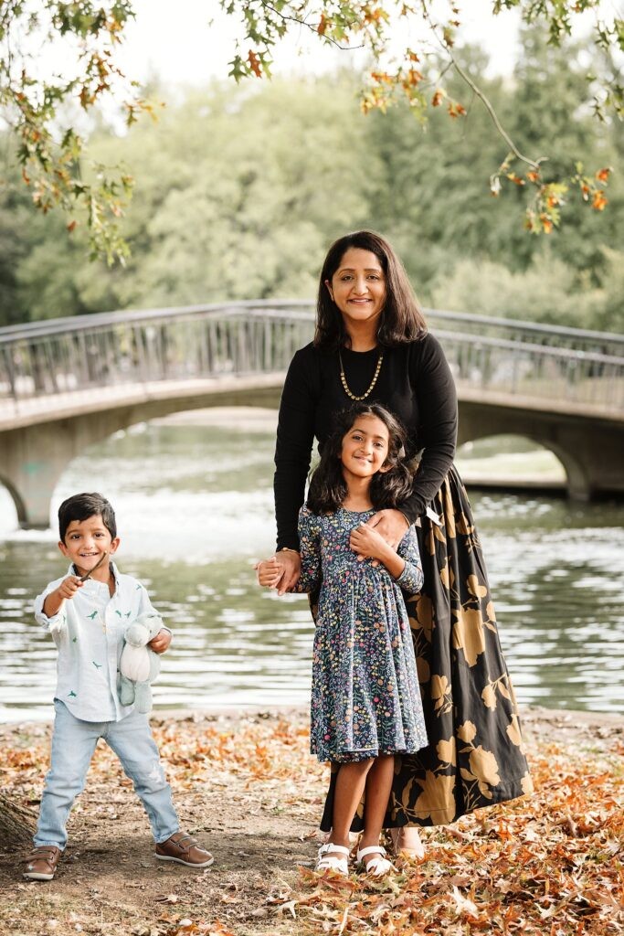 mother and kids photograph