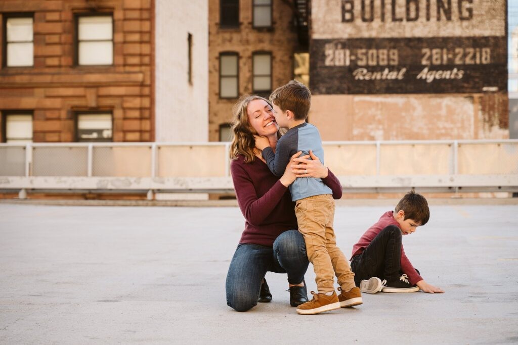 mom with her boys, lifestyle photoshoot, Pittsburgh, PA