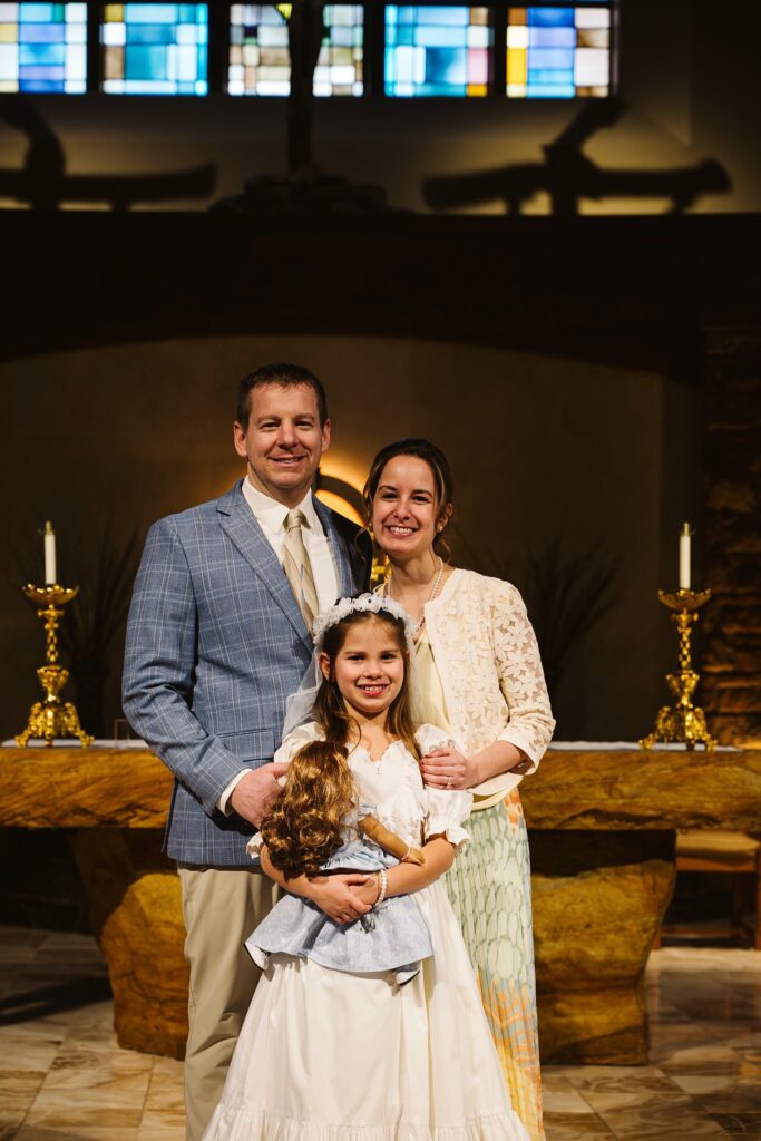 pittsburgh lifestyle family photography first communion dress