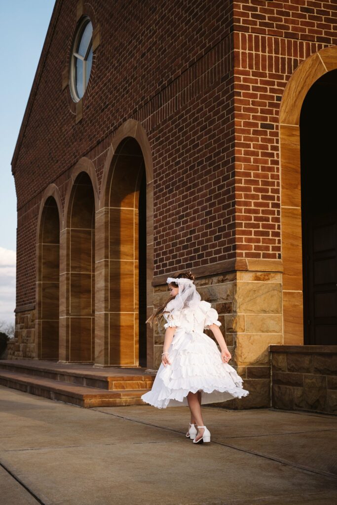 pittsburgh lifestyle family photography first communion dress