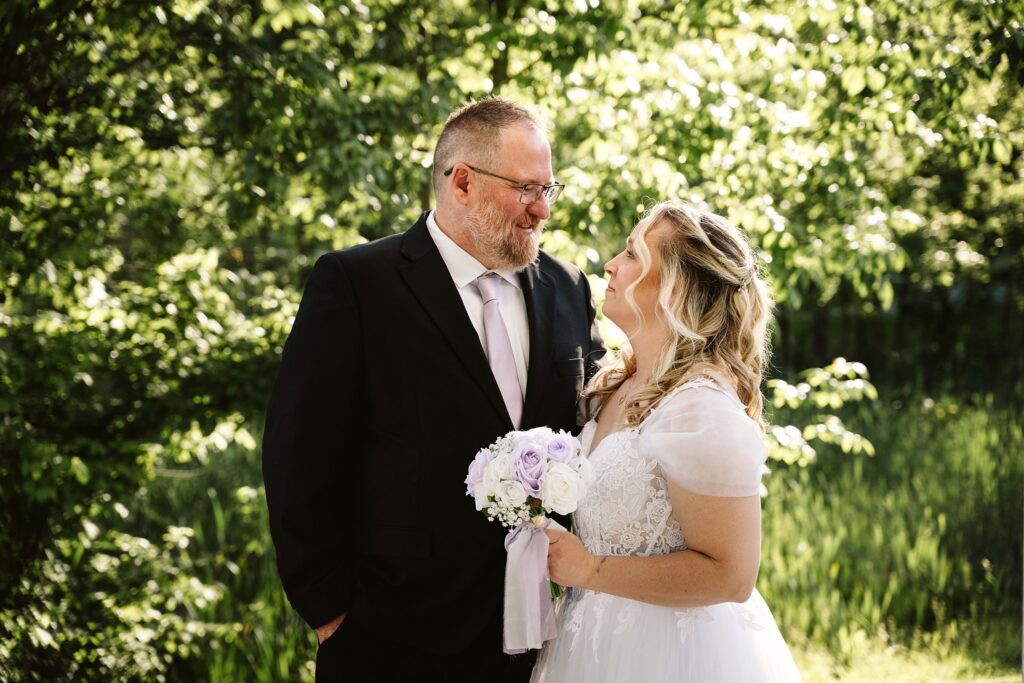 outdoor wedding couple portraits near Pittsburgh, PA
