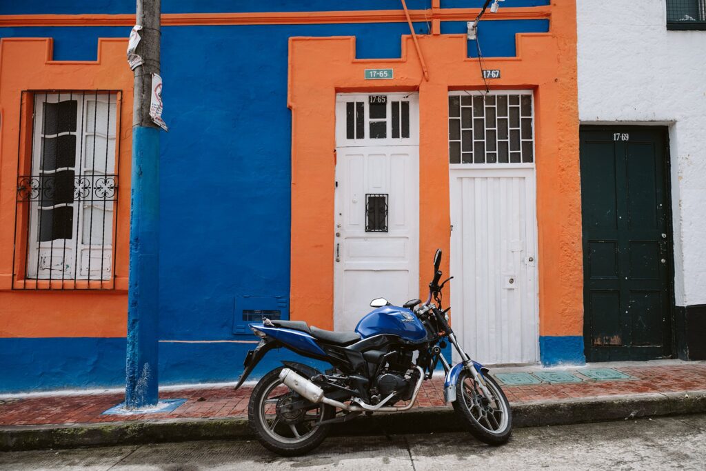 colorful steet in bogota