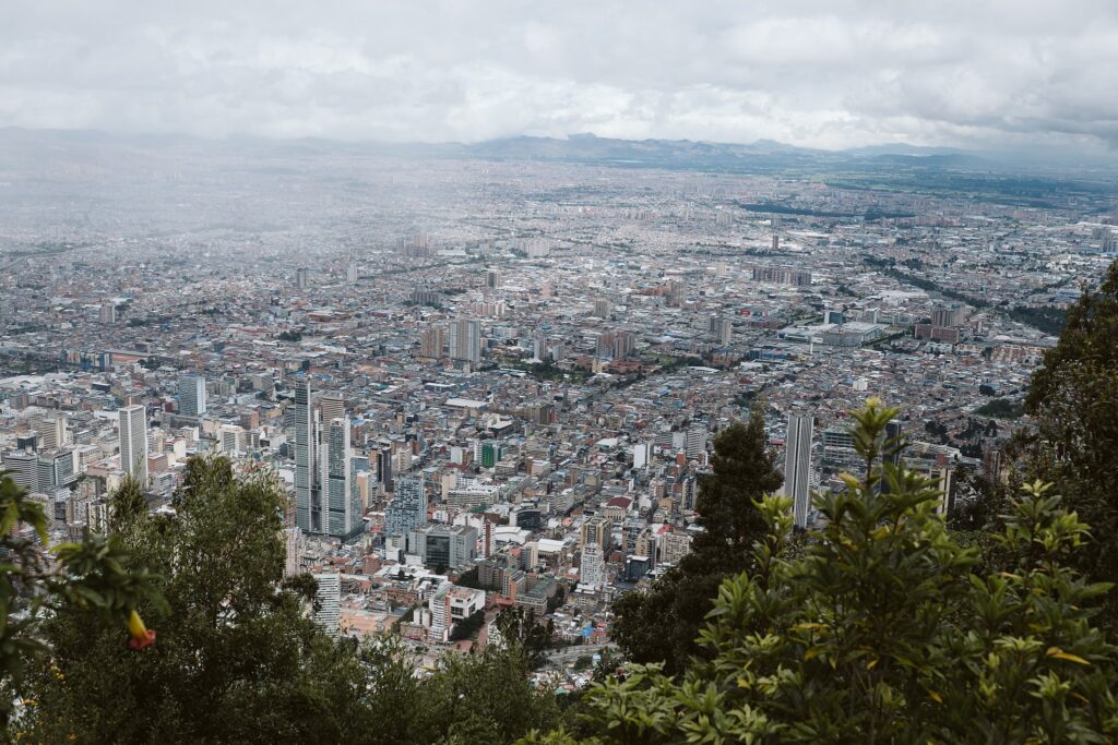 view from monserate, bogota