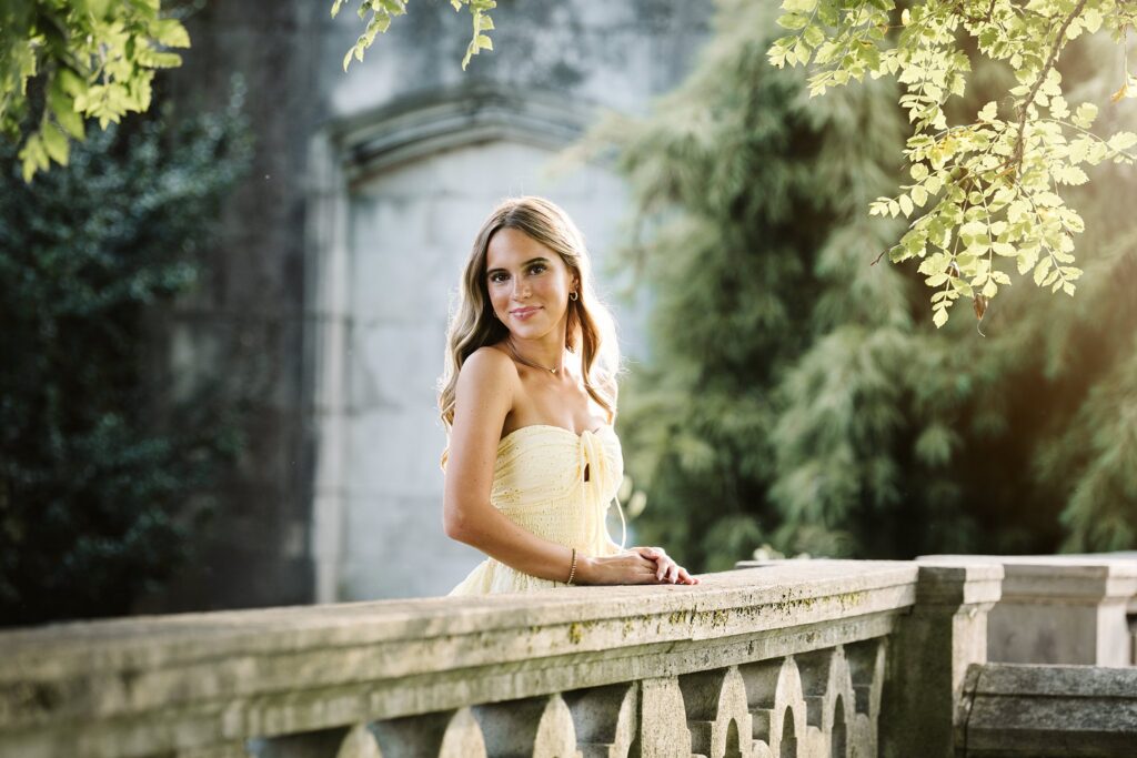 senior girl photo golden hour at mellon park