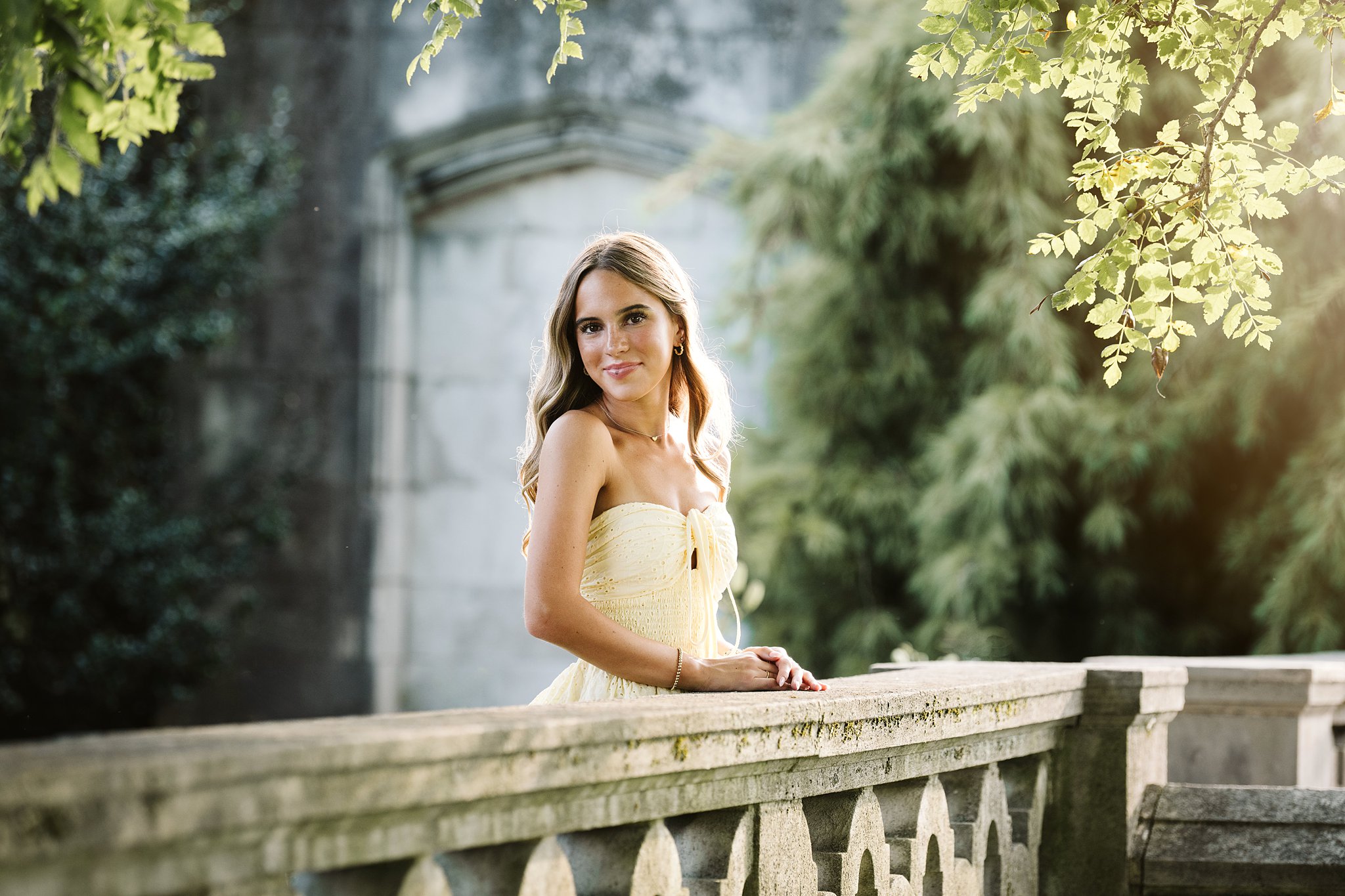 senior girl photo golden hour at mellon park