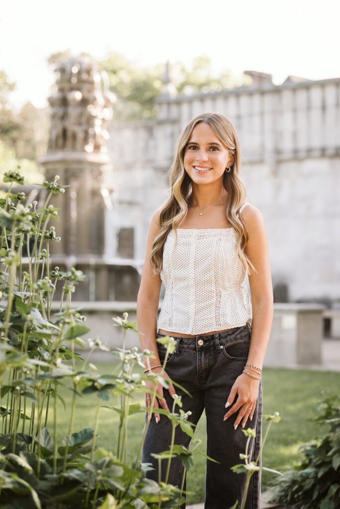 senior girl at Mellon Park